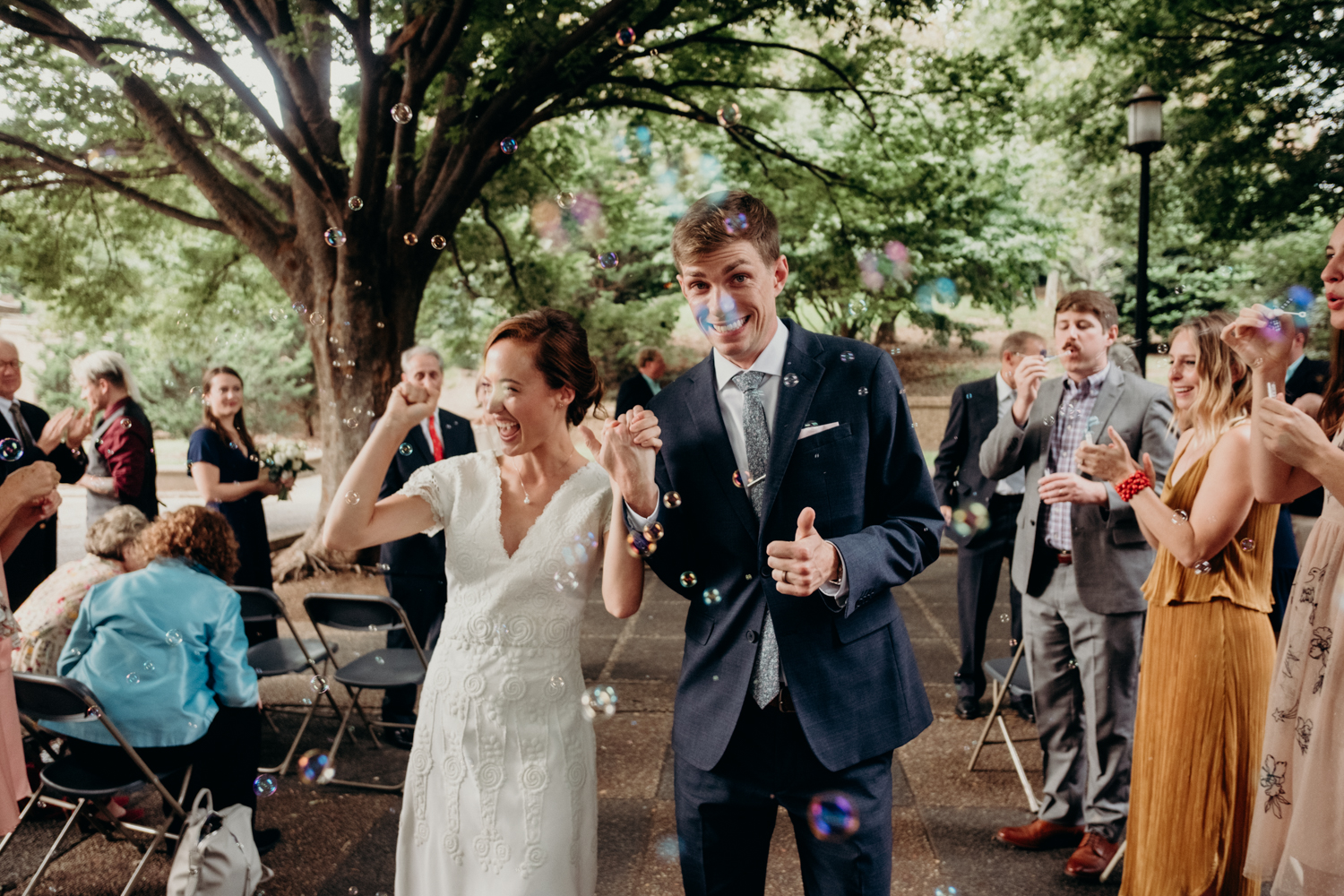 dc park wedding bubble exit